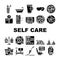 Self Care Procedure And Life Task Icons Set Vector