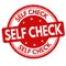 Self check grunge rubber stamp