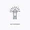 Self-Confidence outline icon. Simple linear element illustration. Isolated line Self-Confidence icon on white background. Thin