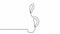 Self-drawing animation continuous drawing one line treble clef