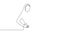 Self, drawing, animation continuous single drawn one line pregnant woman nursing woman hand-drawn picture silhouette. Line art