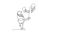 Self drawing animation of single line draw top view business man handshake his colleague or partner to deal a project. Business