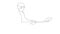 Self drawing animation of worker with shovel. Continuous line drawing.