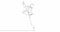 Self drawing line animation businessman jumping joy continuous line drawn concept video