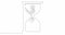 Self drawing line animation dollar hourglass continuous line drawn concept video
