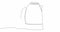 Self drawing line animation Electric kettle continuous line drawn concept