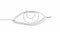 Self drawing line animation Female Eye continuous line drawn concept video