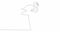 Self drawing line animation Flamingo continuous line drawn concept