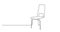 Self drawing line animation of tall elegant dinner chair