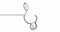 Self drawing line animation treble clef music continuous line drawn concept video