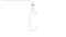 Self drawing line art sketch of wine bottle. Doodle, animation, copy space, minimalism style. White background.