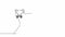 Self drawing simple animation of single continuous one line drawing kitten pet cat animal cute. Drawing by hand