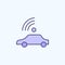 self driving car 2 colored line icon. Simple colored element illustration. self driving car outline symbol design from new