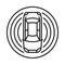 Self driving car and driverless vehicle line icon