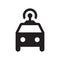 Self driving taxi - Glyph Icon - Black