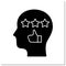 Self-efficacy glyph icon