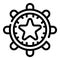 Self-esteem star wheel icon, outline style