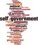 Self-government word cloud