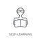 self-learning linear icon. Modern outline self-learning logo con