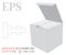 Self Lock Box Template, Vector with die cut / laser cut layers. White, clear, blank, isolated Self Lock Box mock up