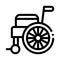 Self-Propelled Wheelchair Equipment Vector Icon
