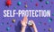 Self-protection theme with hand sanitizer
