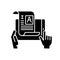 Self publishing black glyph icon