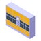 Self-service packet delivery icon isometric vector. Parcel service