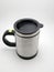 Self stirring mug made from aluminum metal with lid cover