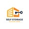Self storage logo design template