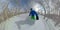 SELFIE: Cool freestyle skier takes a selfie while tree skiing in Deer Valley.