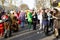 Selfie between costumed people on Street Carnival, Fasching,  Dusseldorf