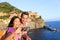 Selfie - couple taking picture in Cinque Terre