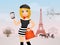 Selfie girl in Paris