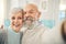 Selfie, love and a senior couple in their home together, posing for a social media profile picture together. Photograph