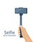 Selfie monopod vector