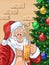 Selfie of Santa Claus with beer