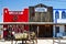 SELIGMAN ARIZONA, USA - AUGUST 14. 2009: View on historic wild west facade with livery and tonsorial of Doc Holliday