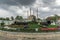 Selimiye Mosque and monument of Ottoman Sultan Mehmed II with medieval cannon in city of Edirne,