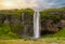 Seljaland Waterfall, aka Seljalandsfoss Waterfall - Iceland