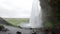 Seljalandsfoss waterfall cascading water. Iceland