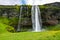 Seljalandsfoss waterfall, Iceland - uncrowded front view