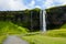 Seljalandsfoss waterfall, Iceland - uncrowded front view