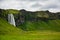 Seljalandsfoss waterfall, Iceland - uncrowded side view