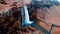 Seljalandsfoss waterfall scenery in Iceland aerial view