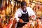 Seller slicing jamon for sale