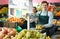 Sellers with bananas at market