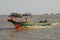 Selling beverages from power-boat on the Tonle Sap Cambodia
