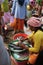 Selling Fish at a Traditional Market in Lombok