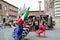 Selling flags to the Palio of Siena